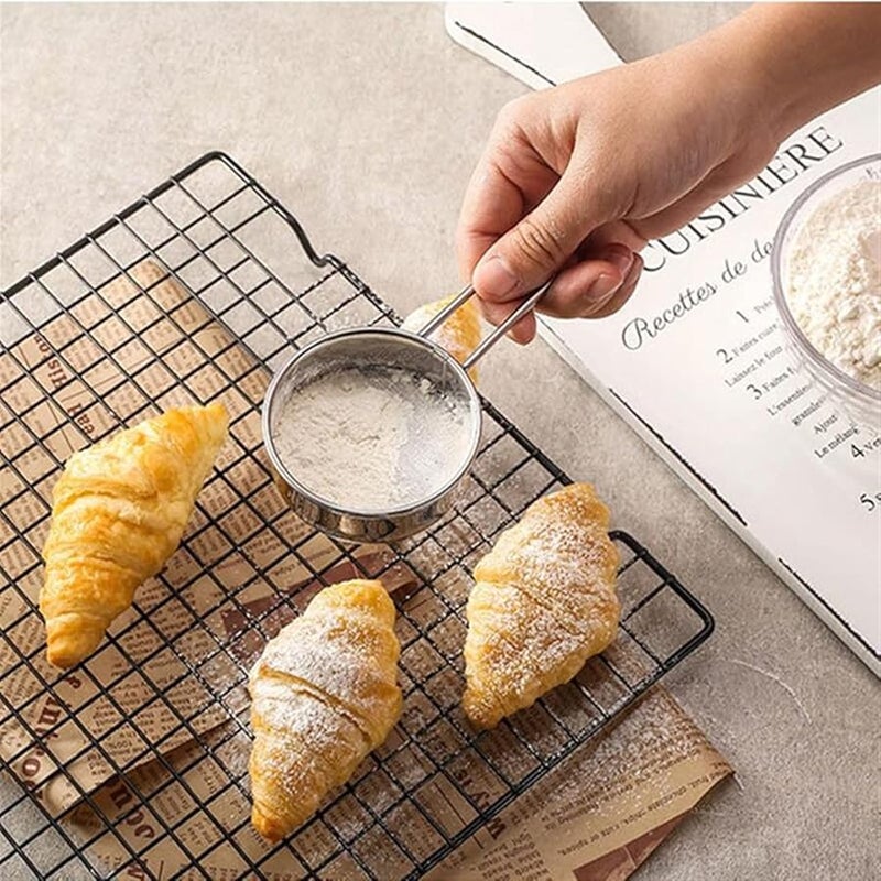 Stainless Steel Flour Sifter Powdered Sugar Strainer Pastry Colander Cake Decorating Kitchen Tool - Image 4